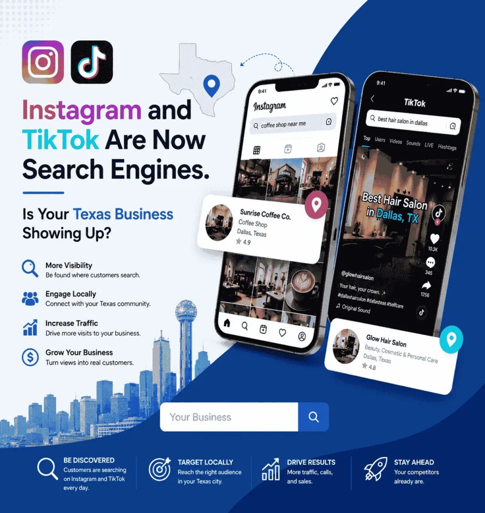 Instagram and TikTok Are Now Search Engines. Is Your Texas Business Showing Up